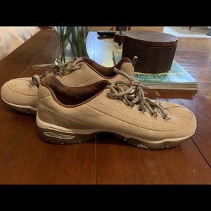 Skechers Tan Suede Leather Walking Shoes